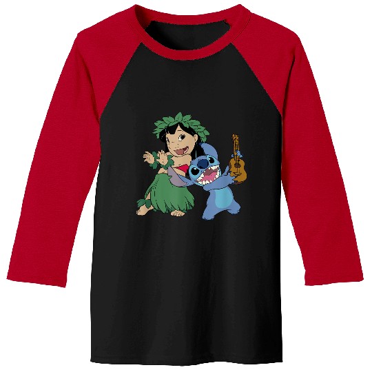Discover Disney Lilo Stitch Hawaiian Tropical Hula Lessons Duo Baseball Tees