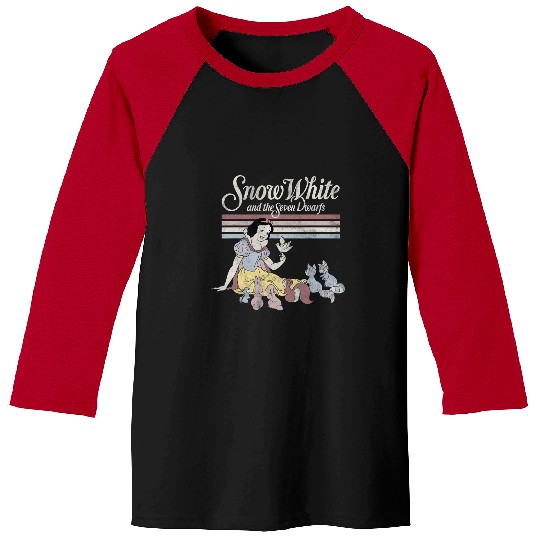 Discover Disney Snow White Critters  Stripe Graphic Baseball Tees