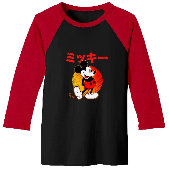 Discover Disney Mickey Mouse Katakana Baseball Tees