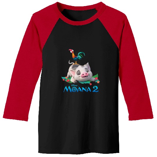Discover Disney Moana 2 Pua and Heihei with  Movie Logo Baseball Tees