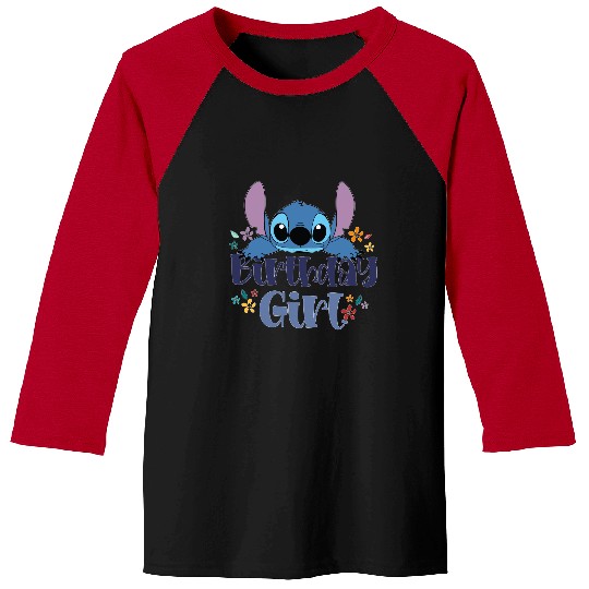 Stitch Birthday Girl Baseball Tees, Disney Lilo Stitch Baseball Tees, Birthday Baseball Tees