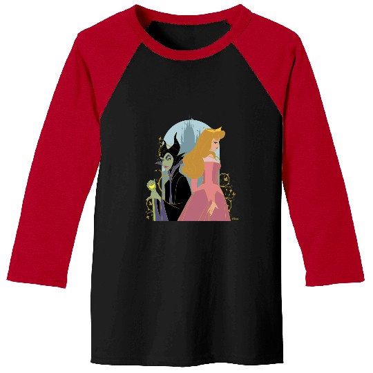 Disney Princess - Sleepy Beauty And Maleficent Baseball Tees