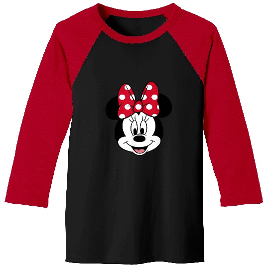 Disney Minnie Mouse Pretty Face Classic Logo T-S Baseball Tees