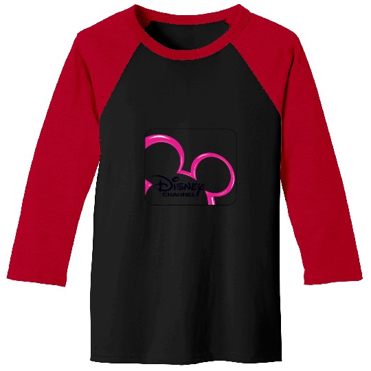 Disney Channel  Mickey Mouse Pink Retro 2000s Logo Baseball Tees