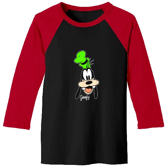 Disney Mickey And Friends Goofy Big Face Portrait Baseball Tees