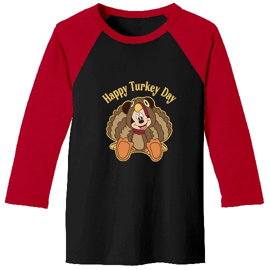 Disney Mickey And Friends Thanksgiving Mickey Turkey Happy Thanksgiving Baseball Tees