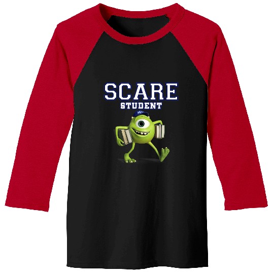 Disney pixars Monsters University Mike Scare Student Big Logo Baseball Tees