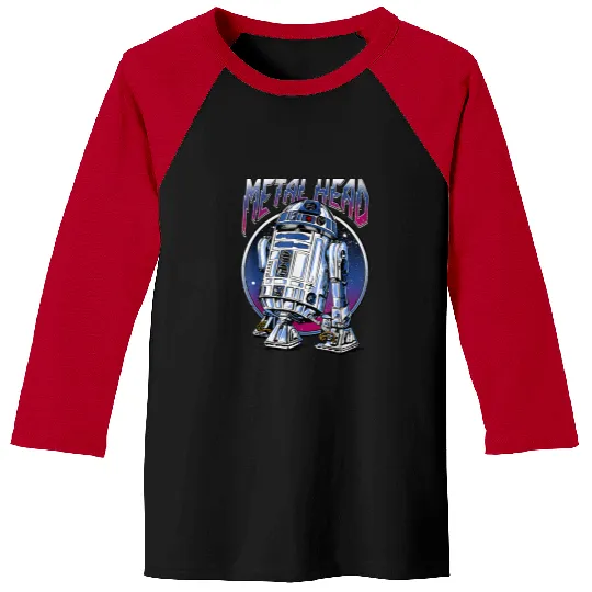 R2D2 Metal Head Disney+ T-Shirt Baseball Tees