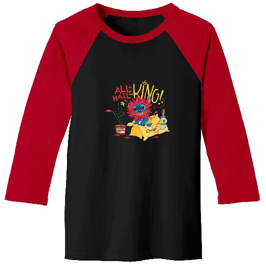 Discover Disney 100 Stitch in Costume The Lion King All Hail the King T-Shirt Baseball Tees