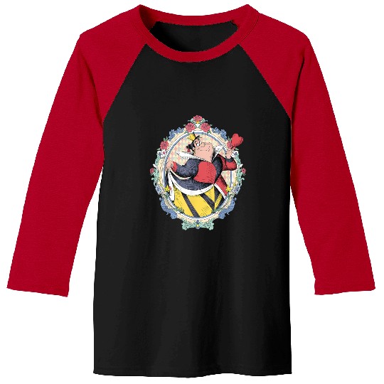 Disney Villains Queen Of Hearts Wonderland Illustrated Style Baseball Tees