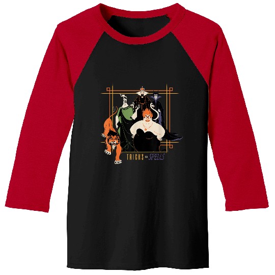 Disney Villains Spooky Squad Tricks And Spells Halloween 2024 Baseball Tees