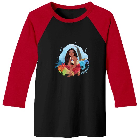 Disney Moana 2 Island Art Wayfinder Moana Raglan Baseball Tee Baseball Tees