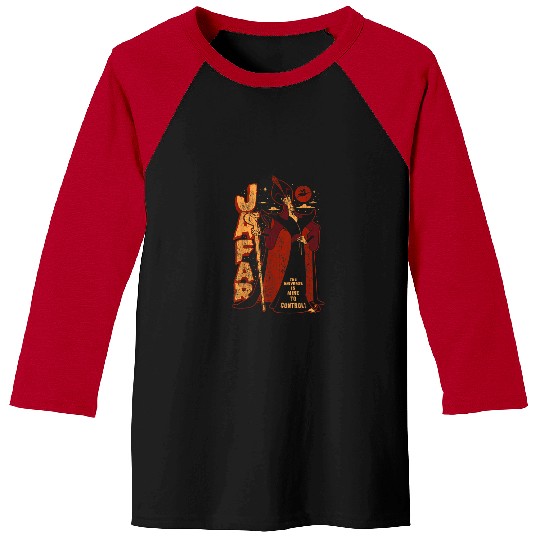 Disney Aladdin Jafar Distressed Portrait Logo Baseball Tees