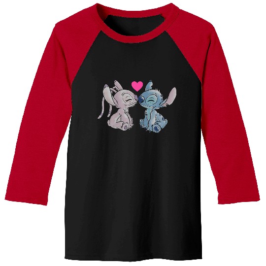 Disney Lilo Stitch Valentine's Day Stitch Angel Couple Baseball Tees