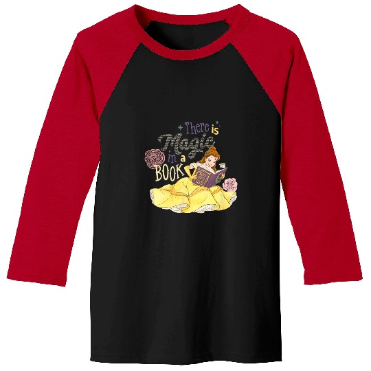 Disney Beauty and the Beast Belle There Is Magic In A Book Baseball Tees