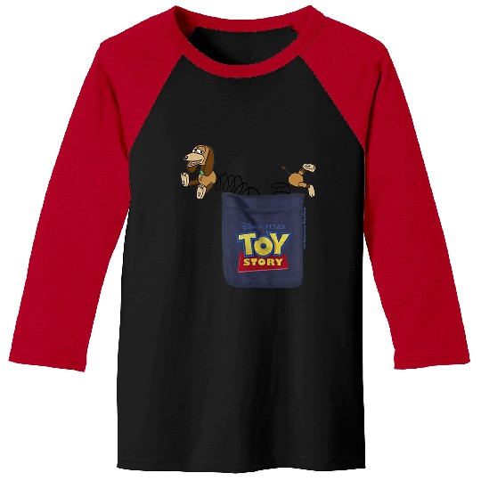 Disney Pixar Toy Story Slinky Dog Mini Pocket Icon Logo Baseball Tees
