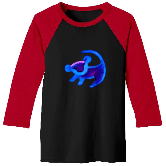 Disney The Lion King Simba Cave Painting Blue Hue Baseball Tees