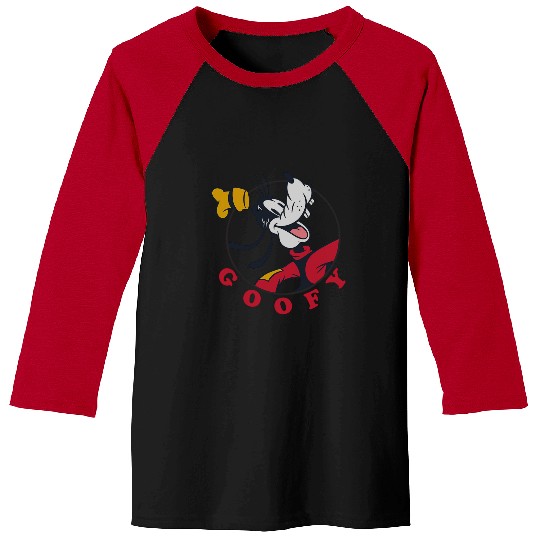 Disney Mickey And Friends Original Goofy Cartoon Icon Circle Baseball Tees