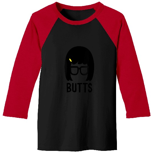 Womens Bobs Burgers Tina Belcher Butts VNeck Baseball Tees