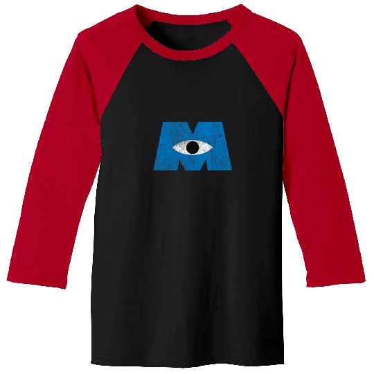 Disney Pixar Monsters Inc Distressed Cyclops Blu Baseball Tees