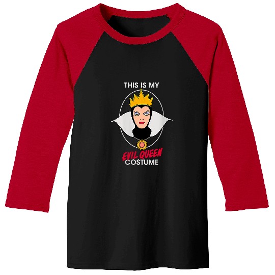 Womens Disney Villains This is My Evil Queen Costume Halloween V-Neck T-Shirt Baseball Tees