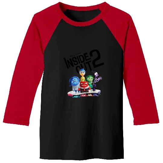 Disneyss Pixars Inside Out 2 Emotional Group Title Movie Poster Baseball Tees