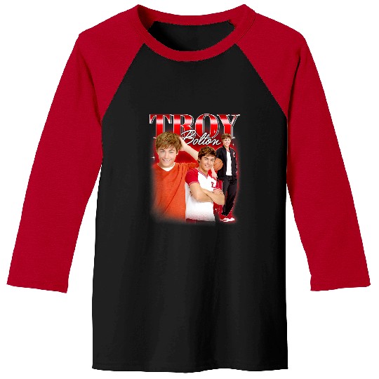 Disneyss High School Musical The Series Troy Bolton Collage Baseball Tees