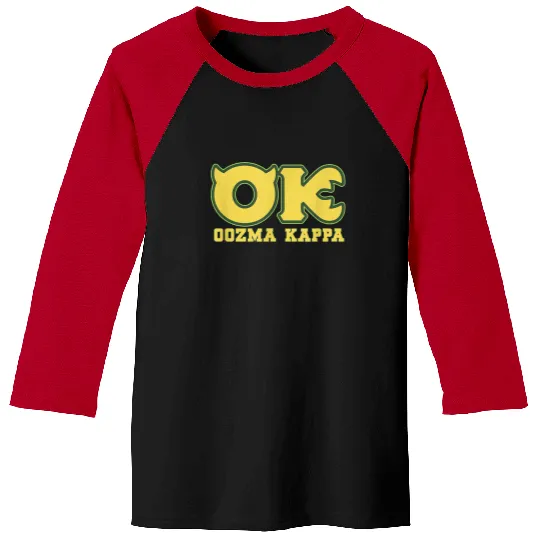 Disney Monsters University Ok Oozma Kappa Badge Logo Baseball Tees