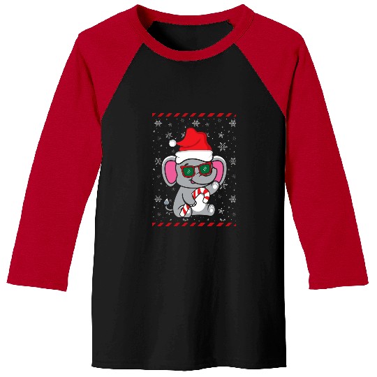 Discover Cute Christmas Elephant With Candy Cane Sticker, Disney Elephant Dumbo Christmas , Dumbo Christmas Baseball Tees