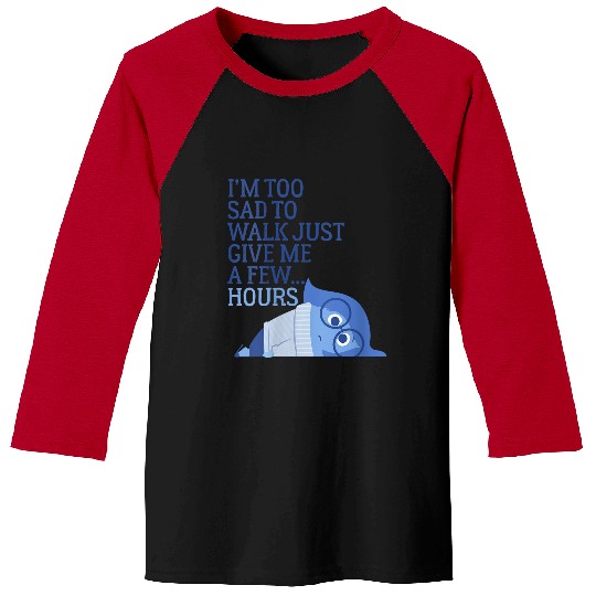 Disneyss Pixars Inside Out I'm Too Sad To Walk Emotion Portrait Baseball Tees