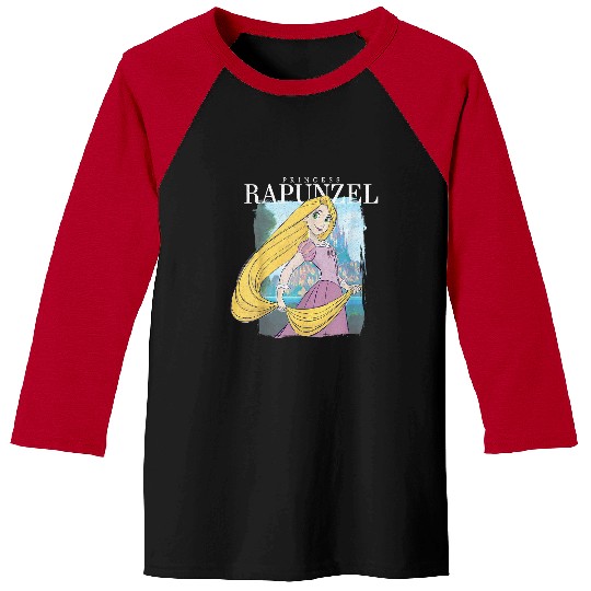 Disney Tangled Princess Rapunzel Distressed Portrait Baseball Tees