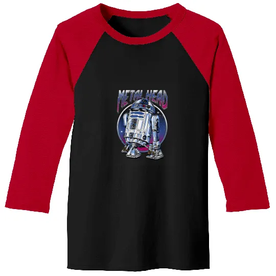 Star Wars R2D2 Metal Head  Disney Baseball Tees