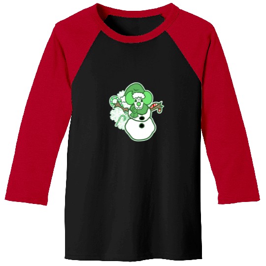 Mint Snowman  : Mickey Disney Christmas, Disney Christmas Baseball Tees