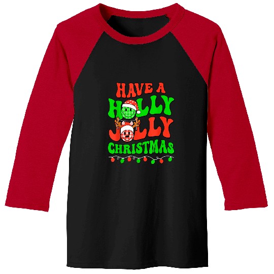 Groovy Christmas Have A Holly Xmas Jolly Team Santa Elf PJs  : Mickey Disney Christmas, Disney Christmas Baseball Tees