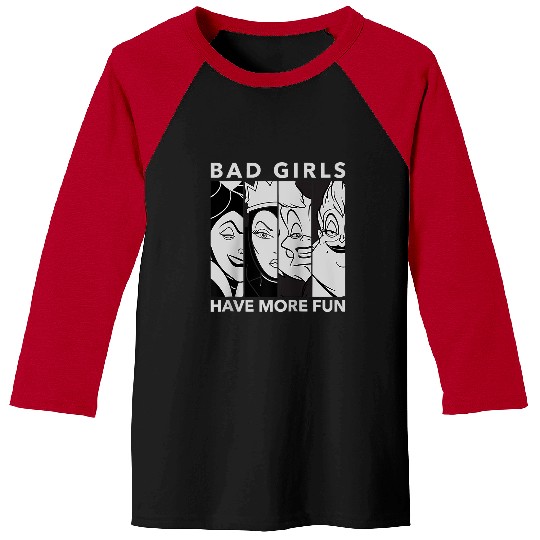 Disney Villains - Bad Girls Have More Fun Raglan Baseball Tee Baseball Tees