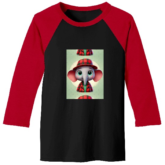 Discover Plaid Clad Elephant  , Disney Elephant Dumbo Christmas , Dumbo Christmas Baseball Tees
