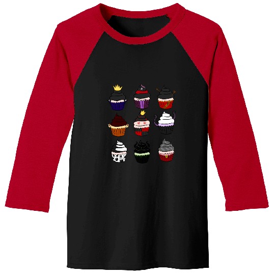 Villains cupcakes   SALE!! : Disney Villains Maleficent , Maleficent Gift S-5XL Baseball Tees