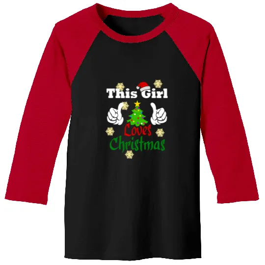 Discover THIS GIRL LOVES CHRISTMAS - Ladies Women Love Christmas   : Mickey Disney Christmas, Disney Christmas Baseball Tees