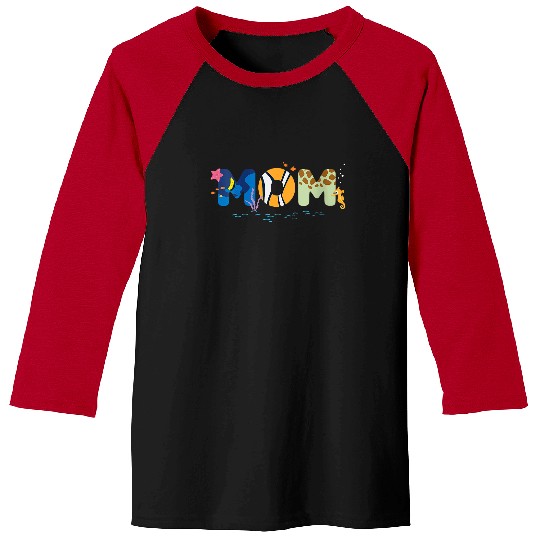Womens Disney and Pixar’s Finding Nemo Mom Mother’s Day Birthday V-Neck Baseball Tees