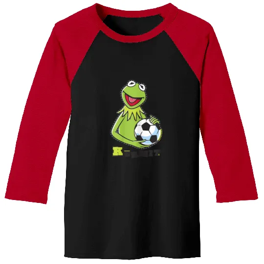 Disneyss The Muppets Kermit Soccer Ball Vintages Stencil Logo Baseball Tees
