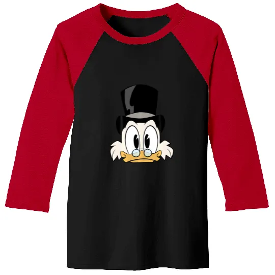 Disney Ducktales Scrooge Mcduck Big Face Baseball Tees