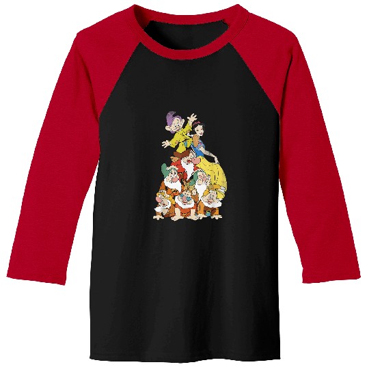 Discover Disney Snow White Seven Dwarf Stack Graphic Baseball Tees