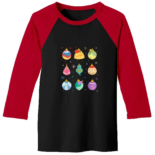 Discover Disney Princess Holiday Enchanting Christmas Ornaments Baseball Tees