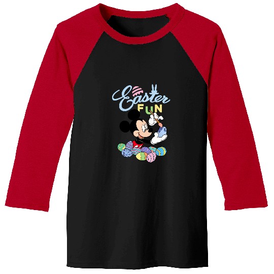 Disney Mickey Mouse Easter Fun Painting Eggs Baseball Tees