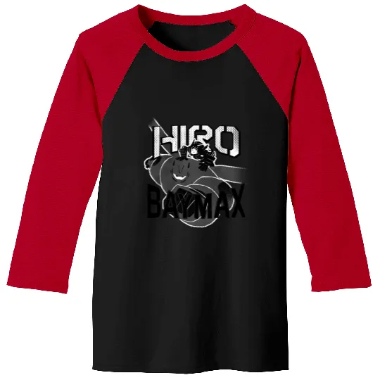 Disney Big Hero 6 Hiro Baymax Flying Epic Retro Shot Epic Baseball Tees