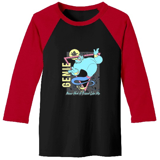 Disney Aladdin Retro Genie Never Had A Friend Like Me Baseball Tees