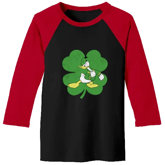 Discover Disney Donald Duck Retro Shamrock St. Patrick's Day Long Sleeve Baseball Tees