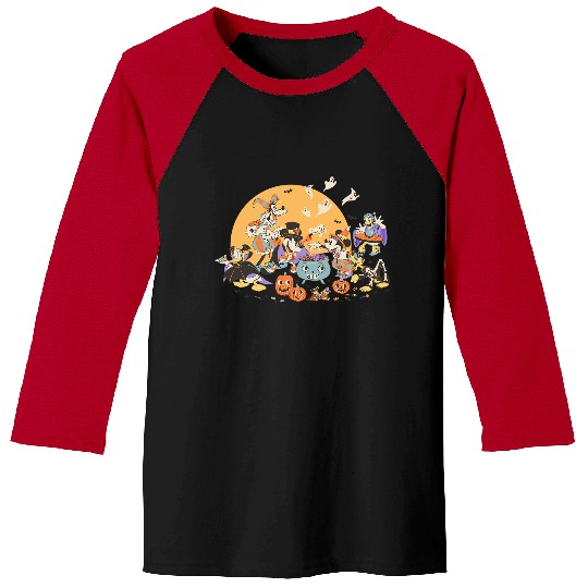 Discover Disney Mickey and Friends Halloween Retro Long Sleeve Baseball Tees