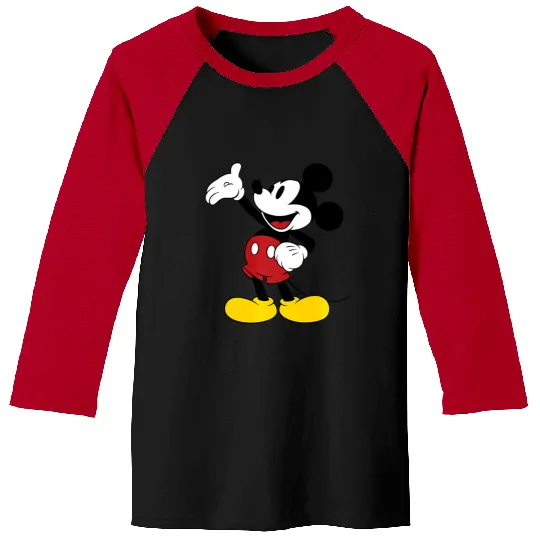 Discover Disney Mickey And Friends Mickey Classic Pose Retro Big Logo Premium Baseball Tees