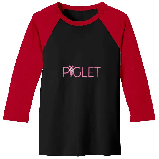 Disney Winnie The Pooh Piglet Classic Lettering Baseball Tees